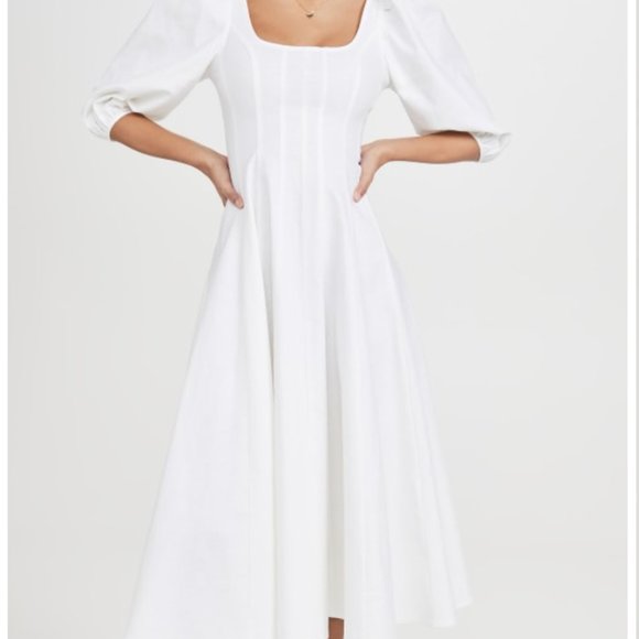 Staud Swells Dress - White - Size 2 - Picture 1 of 10